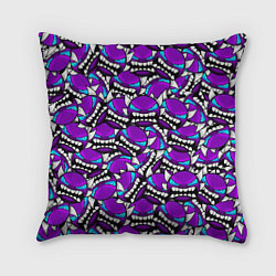 Подушка квадратная Geometry Dash: Violet Pattern, цвет: 3D-принт