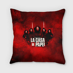 Подушка квадратная БУМАЖНЫЙ ДОМ - LA CASA DE PAPEL - BELLA CIAO