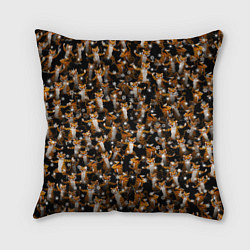 Подушка квадратная Тигры пляшут Новый Год, цвет: 3D-принт