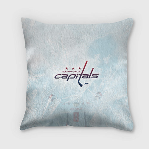 Подушка квадратная Washington Capitals Ovi8 Ice theme / 3D-принт – фото 1