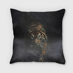 Подушка квадратная Тигр в тумане, цвет: 3D-принт