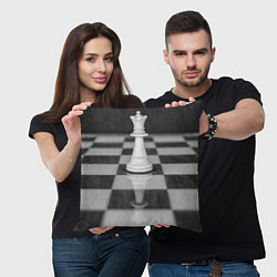 Подушка квадратная Шахматы Ферзь, цвет: 3D-принт — фото 2