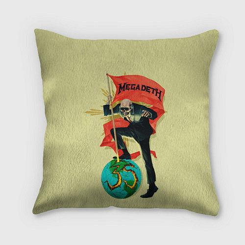 Подушка квадратная Megadeth world / 3D-принт – фото 1