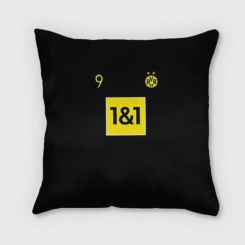 Подушка квадратная Haaland 9 - Borussia Dortmund / 3D-принт – фото 1