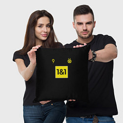 Подушка квадратная Haaland 9 - Borussia Dortmund, цвет: 3D-принт — фото 2