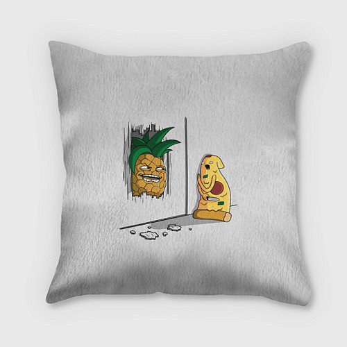 Подушка квадратная HERES PINEAPPLE! / 3D-принт – фото 1