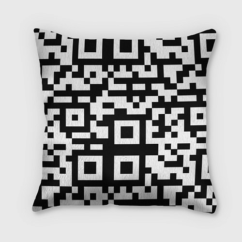 Подушка квадратная Qr codeкуаркод / 3D-принт – фото 1