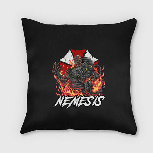 Подушка квадратная Немезис в огне Resident evil / 3D-принт – фото 1