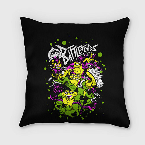 Подушка квадратная Battletoads - Боевые Жабы / 3D-принт – фото 1