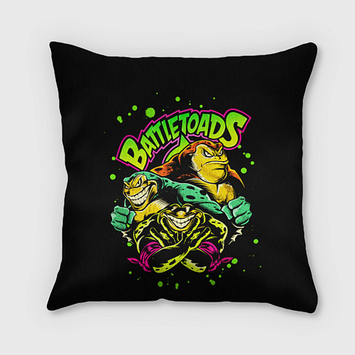 Подушка квадратная Battletoads Боевые Жабы / 3D-принт – фото 1