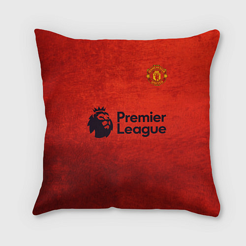 Подушка квадратная MU Manchester United MU / 3D-принт – фото 1