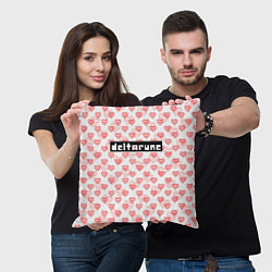 Подушка квадратная DELTARUNE PATTERN LOGO, цвет: 3D-принт — фото 2