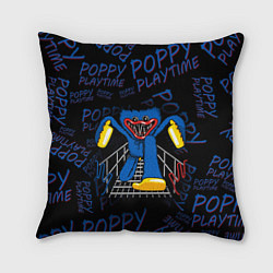 Подушка квадратная Poppy Playtime Скоро напугает, цвет: 3D-принт