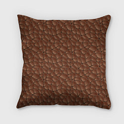 Подушка квадратная Шоколадная Текстура, цвет: 3D-принт