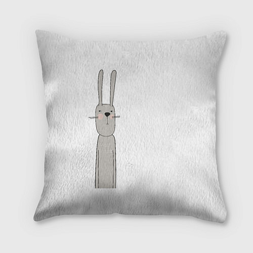 Подушка квадратная Заяц Морковец / 3D-принт – фото 1