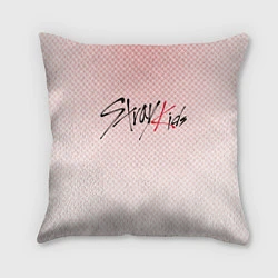 Подушка квадратная Stray kids лого, K-pop ромбики, цвет: 3D-принт