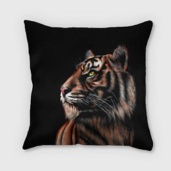 Подушка квадратная Тигр в Темноте Взгляд Вверх, цвет: 3D-принт