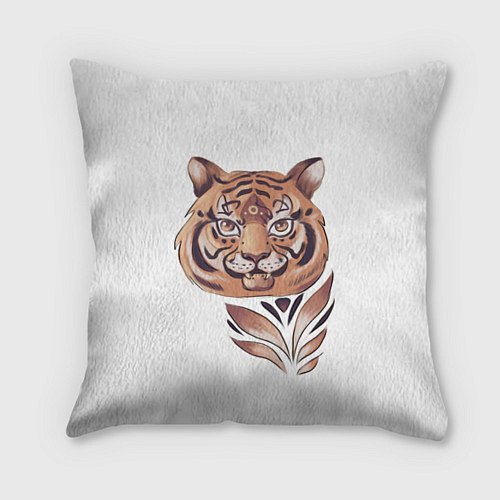 Подушка квадратная Тигр, принт / 3D-принт – фото 1