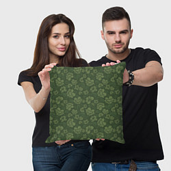 Подушка квадратная Хохлома камуфляж, цвет: 3D-принт — фото 2