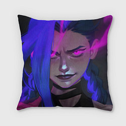 Подушка квадратная League Of Legends Arcane ДЖИНКС Jinx Powder, цвет: 3D-принт