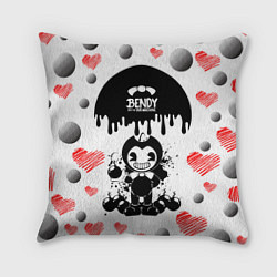 Подушка квадратная BOMB LOVE BENDY AND THE INK MACHINE