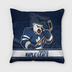 Подушка квадратная Торонто Мейпл Лифс, Toronto Maple Leafs Маскот, цвет: 3D-принт