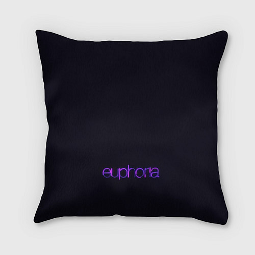 Подушка квадратная Logo Euphoria / 3D-принт – фото 1