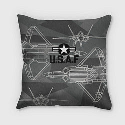 Подушка квадратная U S Air force, цвет: 3D-принт