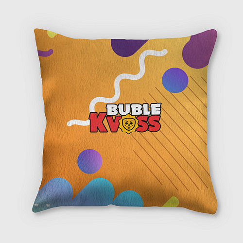 Подушка квадратная Бабл квас Bubble kvass геометрический фон / 3D-принт – фото 1