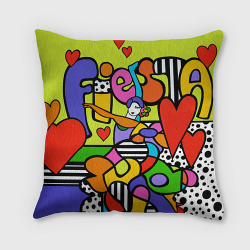 Подушка квадратная Fiesta dance / 3D-принт – фото 1