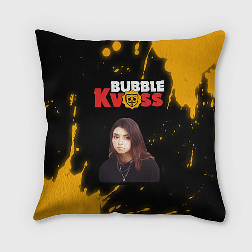 Подушка квадратная BUBBLE KVASS - ДОРА Брызги / 3D-принт – фото 1