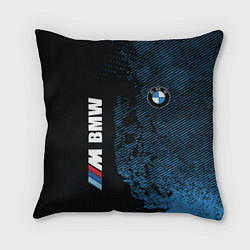 Подушка квадратная BMW M Series Синий Гранж, цвет: 3D-принт
