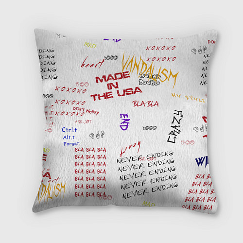 Подушка квадратная Граффити стиль / 3D-принт – фото 1