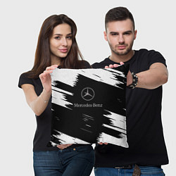 Подушка квадратная Mercedes-Benz Текстура, цвет: 3D-принт — фото 2