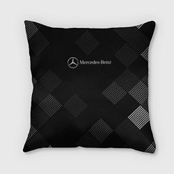 Подушка квадратная Mercedes-Benz - В клетку, цвет: 3D-принт