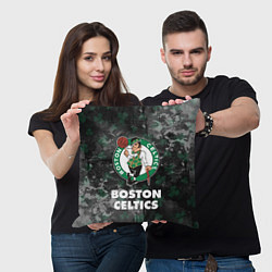 Подушка квадратная Бостон Селтикс, Boston Celtics, НБА, цвет: 3D-принт — фото 2