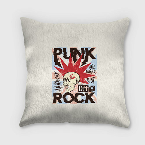 Подушка квадратная Punk Rock Панк / 3D-принт – фото 1
