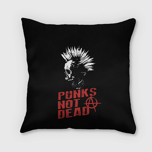 Подушка квадратная Punks Not Dead / 3D-принт – фото 1