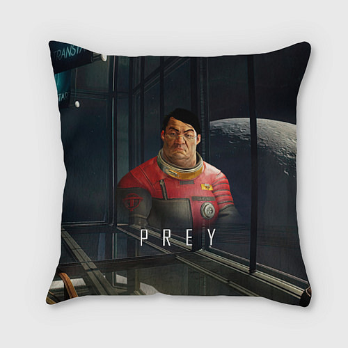 Подушка квадратная Prey Инженер / 3D-принт – фото 1