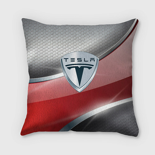 Подушка квадратная Tesla - Logo Style / 3D-принт – фото 1