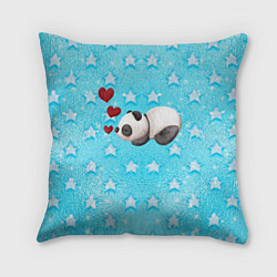 Подушка квадратная Сонная милая панда, цвет: 3D-принт