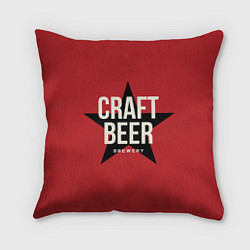 Подушка квадратная CRAFT-BEER, цвет: 3D-принт