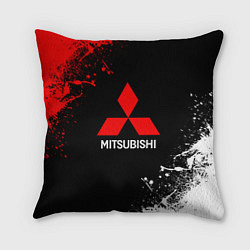 Подушка квадратная Mitsubishi брызги красок, цвет: 3D-принт