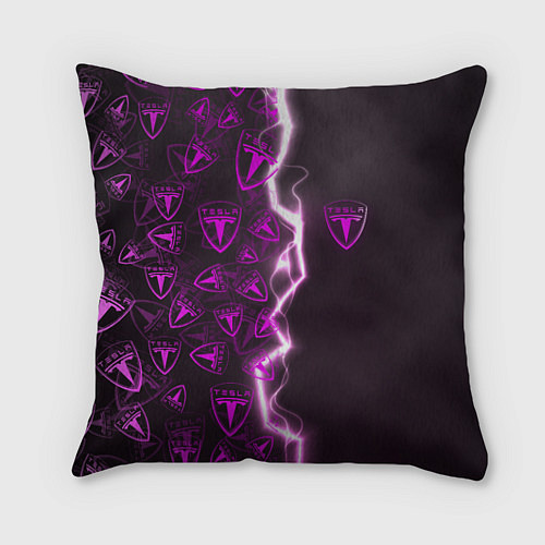 Подушка квадратная TESLA HALF PATTERN / 3D-принт – фото 1