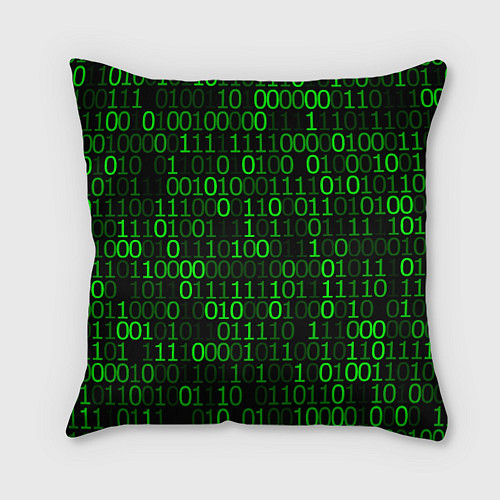 Подушка квадратная Бинарный Код Binary Code / 3D-принт – фото 1