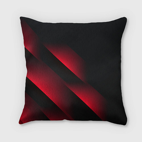 Подушка квадратная Red Fade 3D Красный градиент / 3D-принт – фото 1