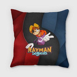 Подушка квадратная Rayman на абстрактном фоне, цвет: 3D-принт
