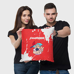 Подушка квадратная FRIDAY NIGHT FUNKIN - ПАРЕНЬ - Брызги, цвет: 3D-принт — фото 2