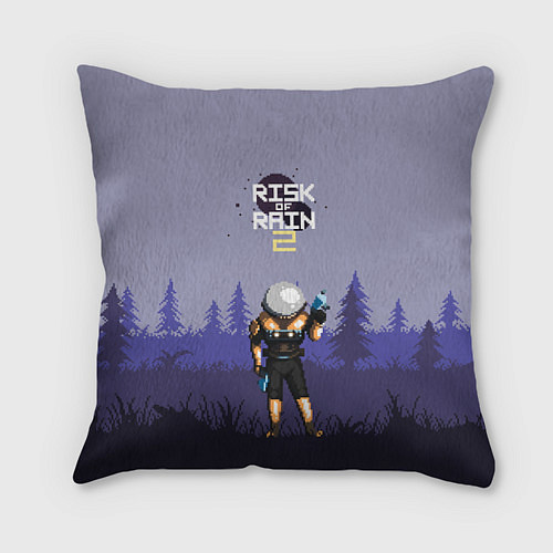 Подушка квадратная Риск оф Рэйн 2 / 3D-принт – фото 1