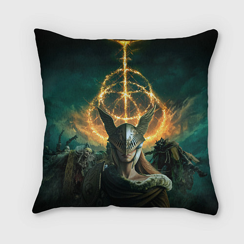 Подушка квадратная ELDEN RING FEARLESS / 3D-принт – фото 1